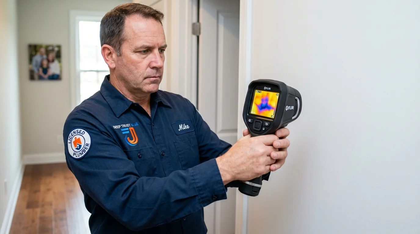 Thermal imaging leak detection by Johns Plumbing LLC in Derby
